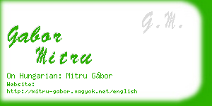 gabor mitru business card